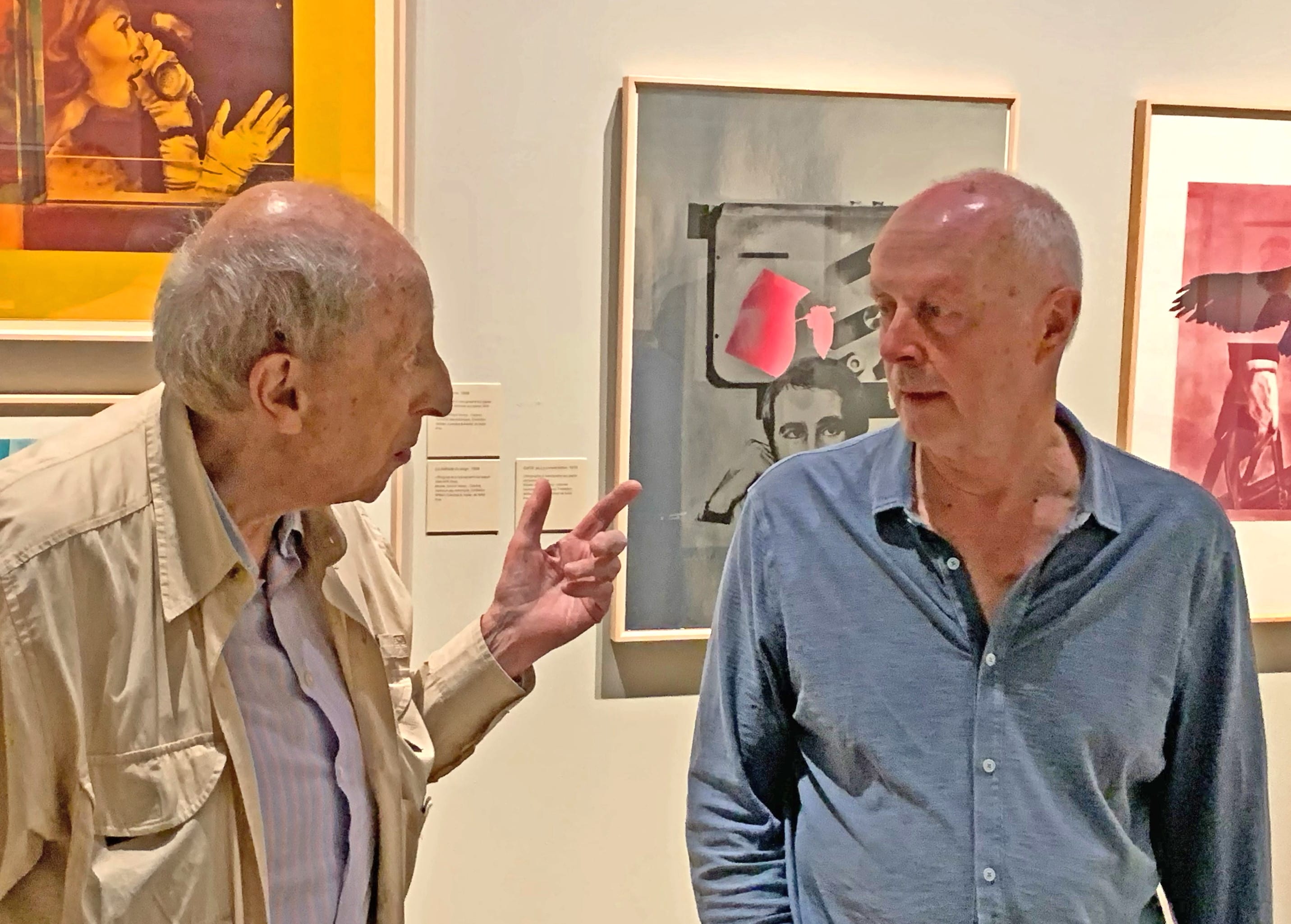 Jean Lecoultre et Christophe Gallaz au Musée Jenisch.