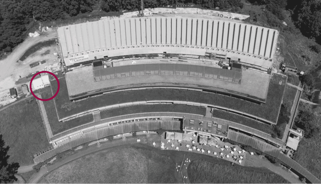 An image showing the physical location of the temporary entrance.