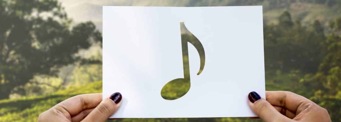 Sound of music perforated paer musical note
