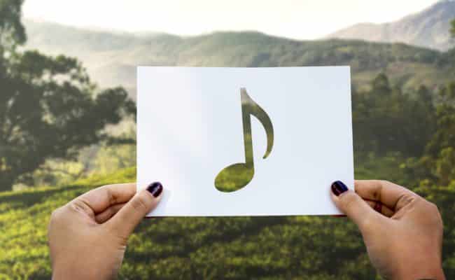 Sound of music perforated paer musical note