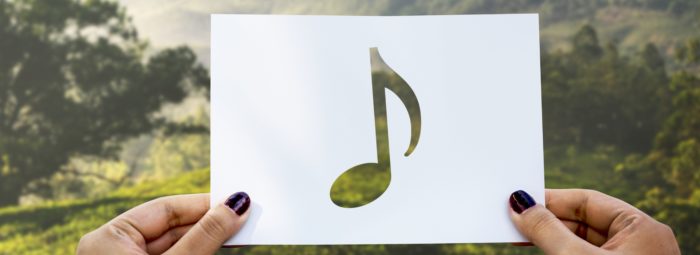 Sound of music perforated paer musical note